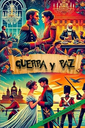 Portada frontal de Guerra Y Paz: Adaptado para menores de 10 años (Lecturas Épicas para Jóvenes)