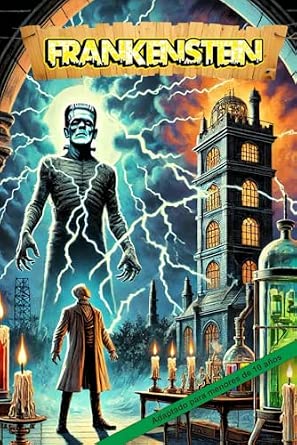 Portada frontal de Frankenstein: Adaptación de la obra para menores de 10 años (Lecturas Épicas para Jóvenes)