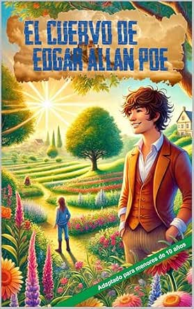 Portada frontal de El cuervo de Edgar Allan Poe : Adaptación de la obra para menores de 10 años (Lecturas Épicas para Jóvenes)