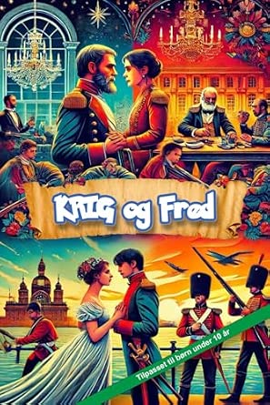 Portada frontal de Krig og Fred (Episke Læsninger for Børn på 10 År)